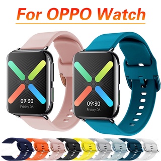 สายนาฬิกาข้อมือซิลิโคน แบบนิ่ม สําหรับ OPPO watch 2 1 41 มม. 42 มม. 46 มม.