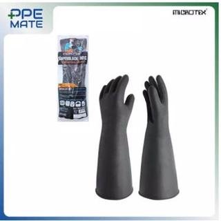 MICROTEX SUPERBLACK HFC ถุงมือยางสีดำหนาพิเศษ / 1 คู่