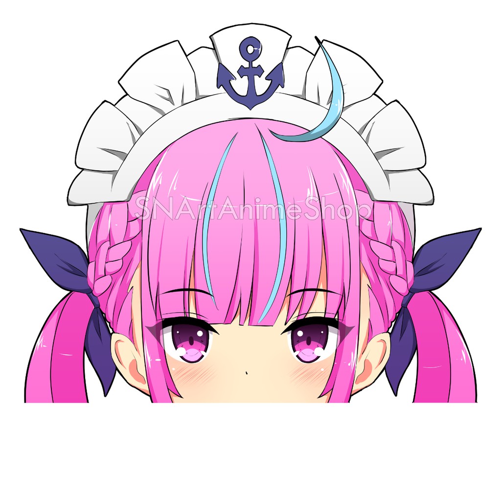 Minato Aqua Hololive สติ๊กเกอร์ Minato Aqua Sticker 2 PCS Hololive Sticker สติกเกอร์ Anime Aqua Holo