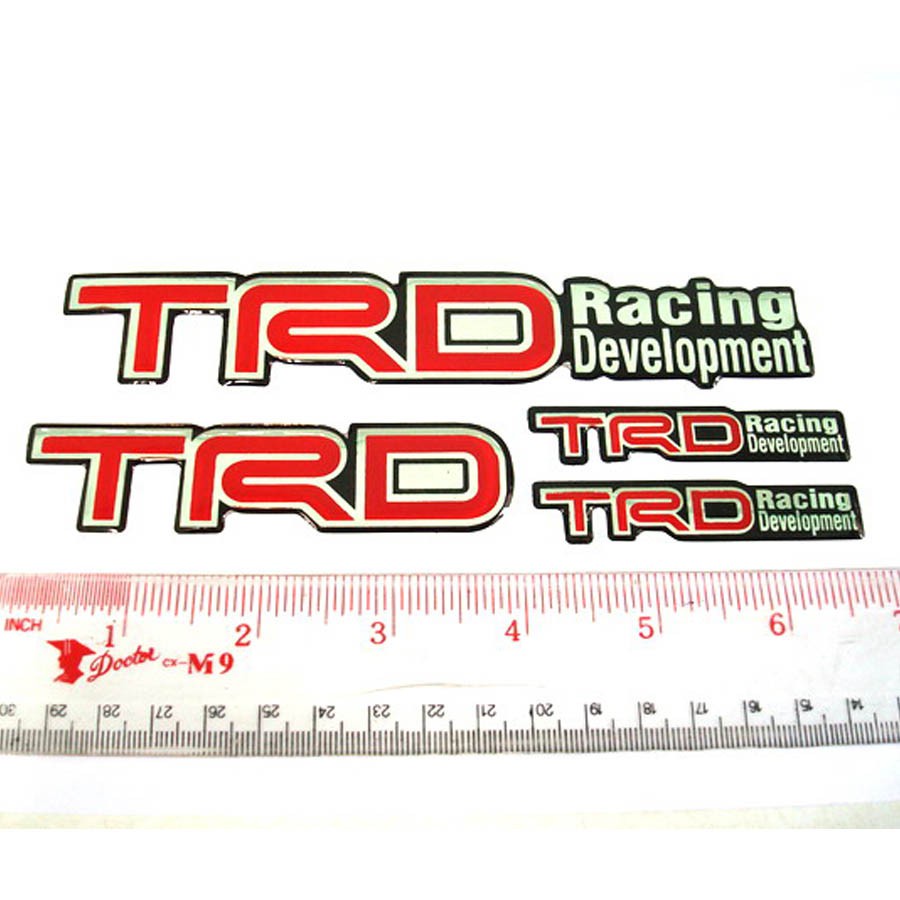 ราคาต่อ 1ชุด สติกเกอร์เรซิ่น สติกเกอร์ TOYOTA TRD