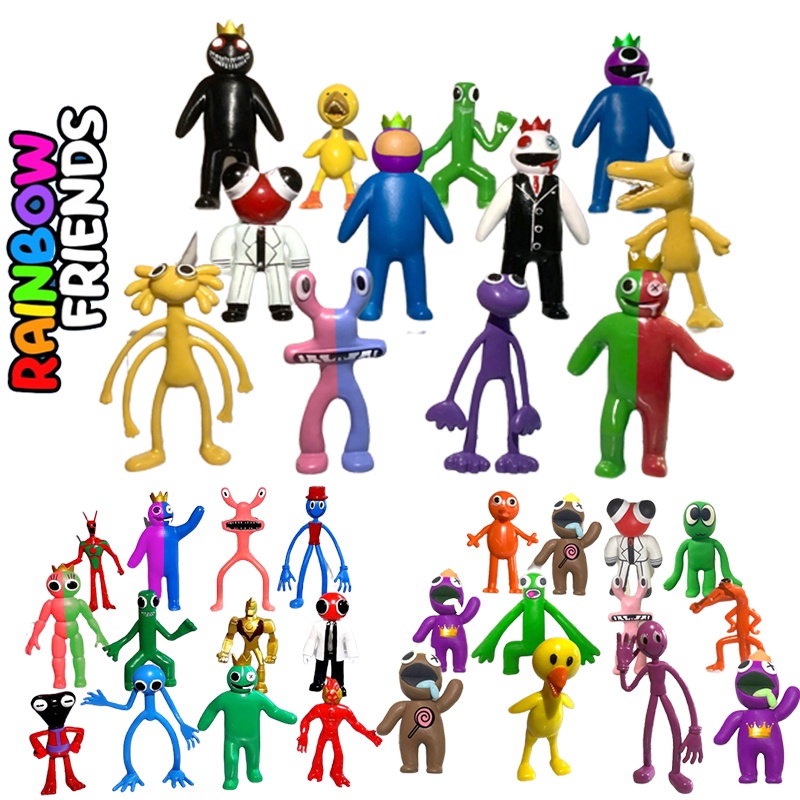 12Pcs Roblox Rainbow Friends Figure Toy Cake Topper Model Kid Gift Xmas Ornament Fans Collection