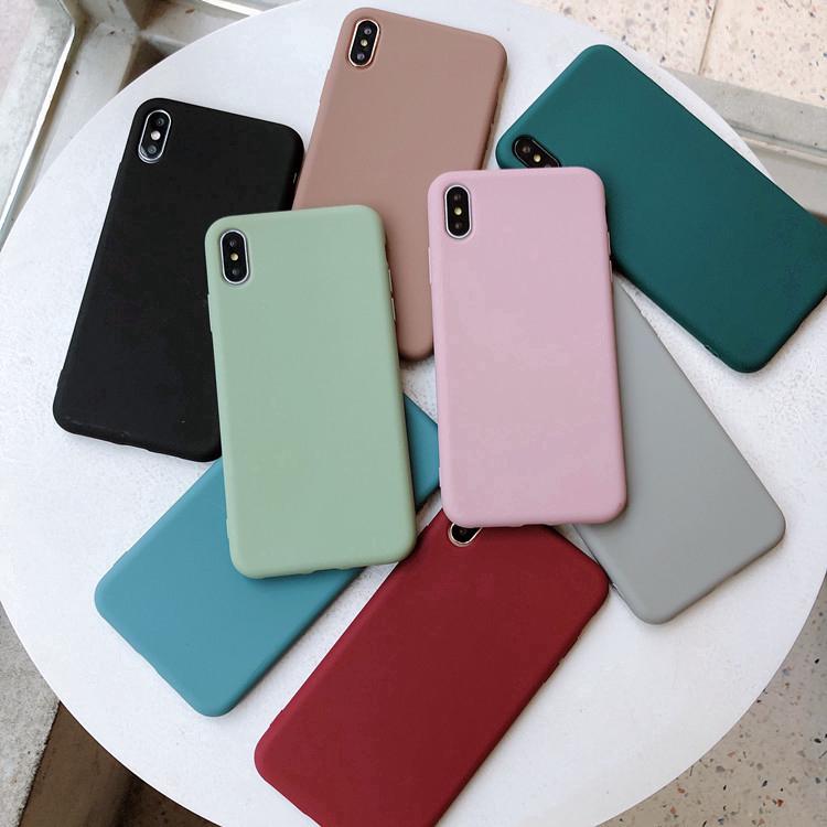 เคสสีพื้น TPU  สำหรับ  iPhone 6 6s 7 8 6+/7+/8+ X XS XR XSMAX