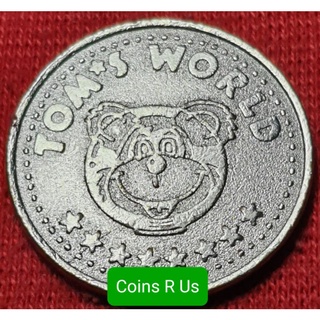 เหรียญต่างประเทศ Token Taiwan Toms World ขนาด 24.26 มม. หายากมาก น่าสะสม