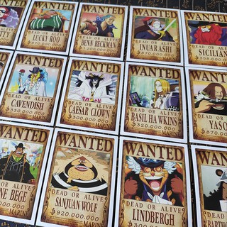 One Piece Poster 100 Pieces Of One Piece Wanted Order Reward Order A Full Set Of Straw Hat Luffy S Surrounding Pictur ส วนลดอ กต อไป 503