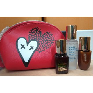 Estee Lauder Red Heart Pouch with gift Set