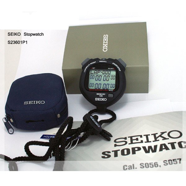SEIKO STOPWATCH นาฬิกาจับเวลา สีดำ รุ่น S23601P