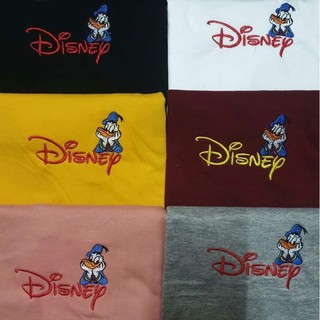 เสื้อยืดคอกลมแขนสั้น DisNey งานปัก 100% Cotton