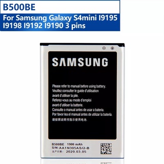 แบตเตอรี่ Samsung GALAXY S4 Mini I9190 I9192 I9195 I 9198 S4 Mini 3 Pins / B500BE 1900MAh