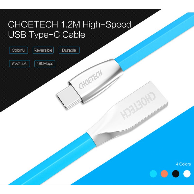 CHOETECH  Fast Charging Data Cable TYPE C