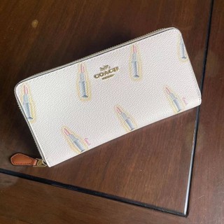 Coach  ACCORDION ZIP WALLET WITH LIPSTICK PRINT (COACH C3313)