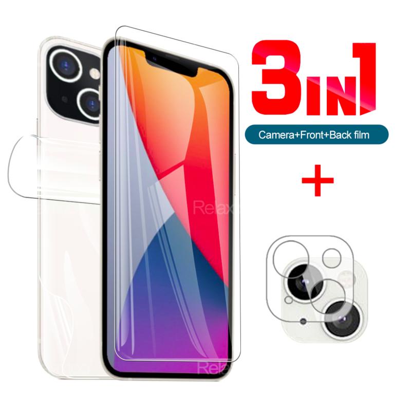 3in1 ฟิล์มเลนส์กล้องสําหรับiPhone 11 12 13 Pro Max Mini iPhone13 iPhone13Pro iPhone13ProMax HDกระจกน