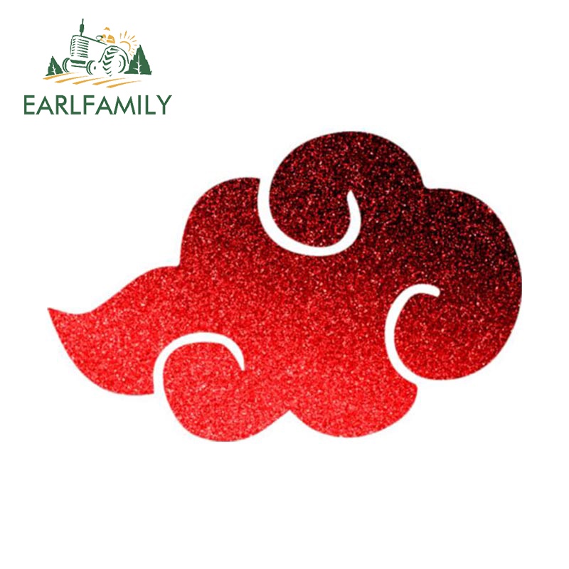 EARLFAMILY 13 ซม.x 8.6 ซม.Naruto Akatsuki Cloud สติกเกอร์รถแฟชั่นกันน้ําบุคลิกภาพรถจักรยานยนต์รถจัดแต่งทรงผม Decal