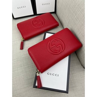 สด-ผ่อน📌แท้💯 GUCCI Soho Interlocking G Zip Around Long Wallet(ไม่แท้คืนเงิน)