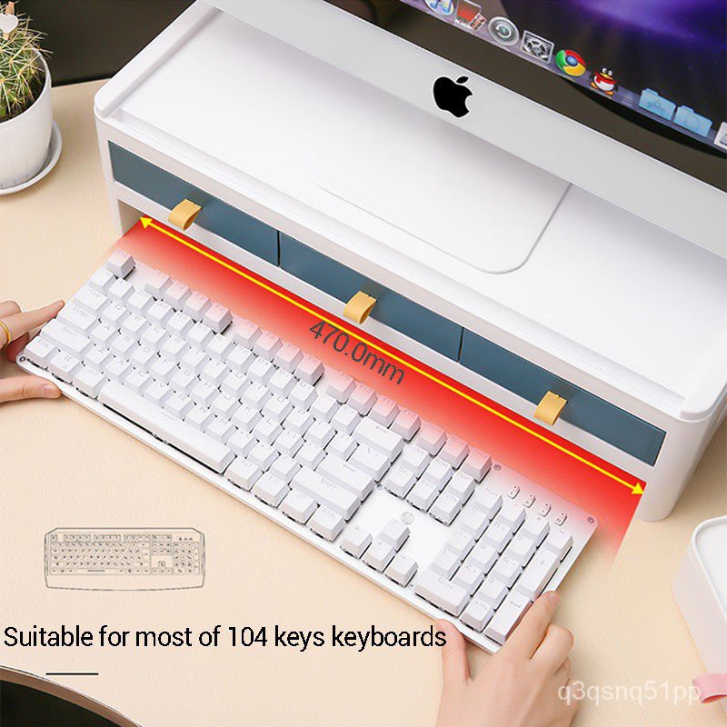 vv2X Plastic Monitor Stand Riser Computer Support Rack Laptop Increased ...