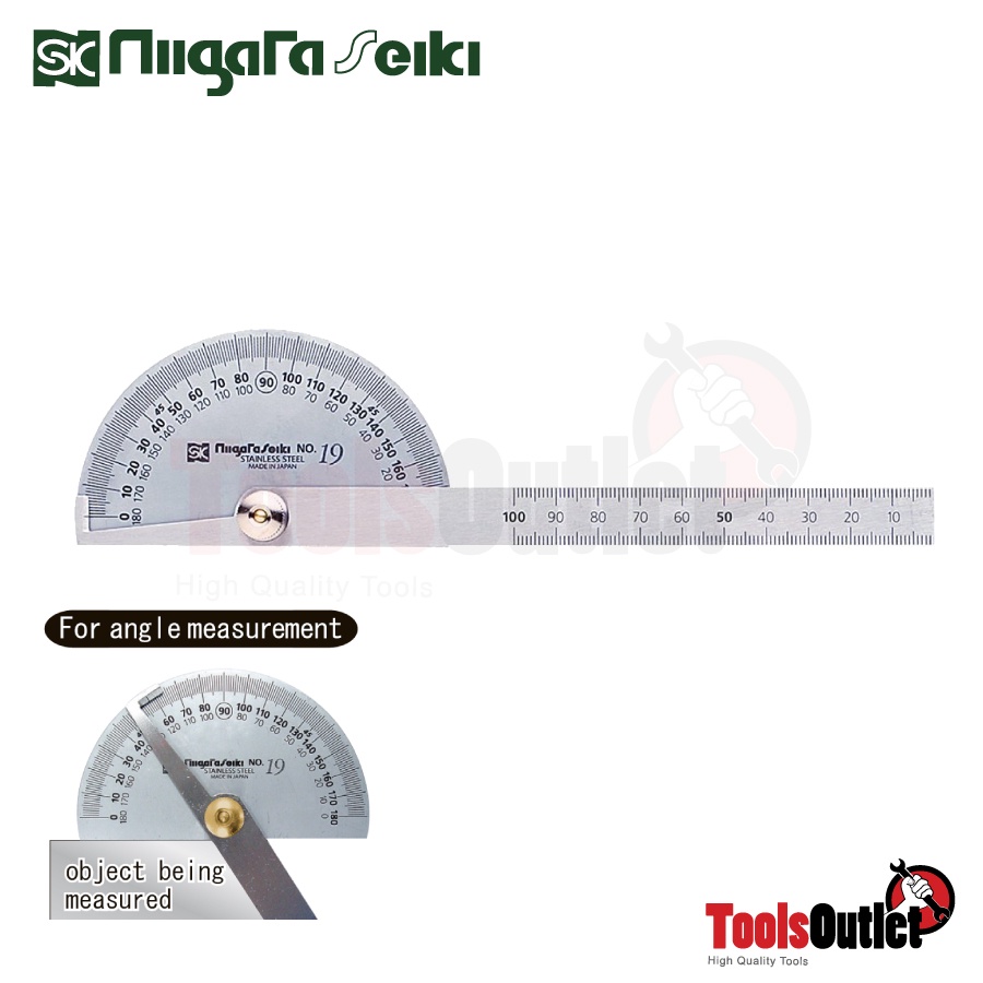 SK Niigata Seiki Pretractor ครึ่งวงกลมวัดองศา รุ่น PRT-19