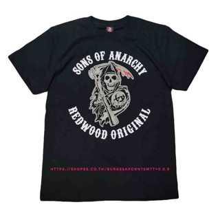 เสื้อยืดโอเวอร์ไซส์เสื้อยืด Sons of Anarchy Red wood originalS-3XL