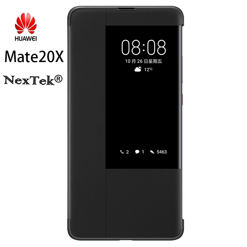 แท้100% Huawei Mate 20 X mate20 X Flip Case View Cover 360 Cute Luxury PU Leather Mate 20X