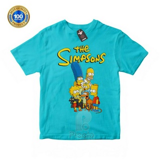 (ฟรีชื่อ) เสื้อยืด ผ้าฝ้าย พิมพ์ลายการ์ตูน MOTIF THE SIMPSONS UNISEX สําหรับเด็ก