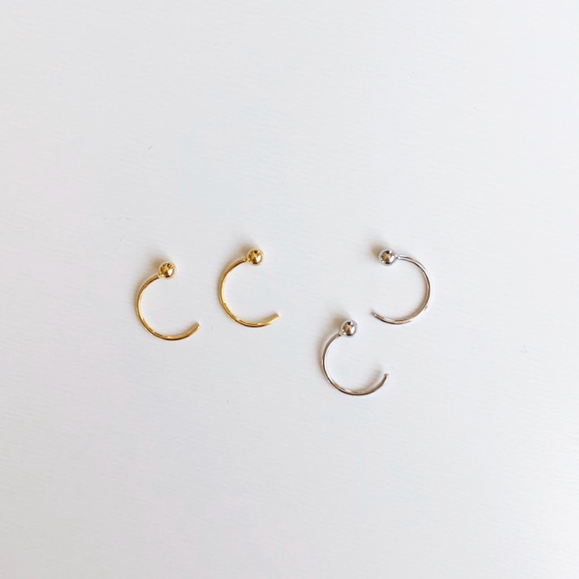 A.piece  ต่างหูเงินแท้ [all silver 925] Pearl one-touch