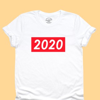 ขายดี!เสื้อยืดลาย 2020 เสื้อปีใหม่ คอกลม แขนสั้น ไซส์ S - 2XLS-5XL