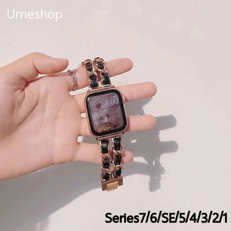 นาฬิกาคู่ สมาร์ทวอช สายนาฬิกาข้อมือสแตนเลส สาย applewatch สำหรับ Apple Watch 7 6 SE 5 4 3 2 1 band 38 มม. 45 มม. 41mm 44