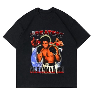 เสื้อยืดสีขาวเสื้อยืดแขนสั้น ผ้าฝ้าย โอเวอร์ไซซ์ ลาย The Greatest Muhammad Ali Tee Merch สไตล์วินเทจ สําหรับผู้ชาย และผู