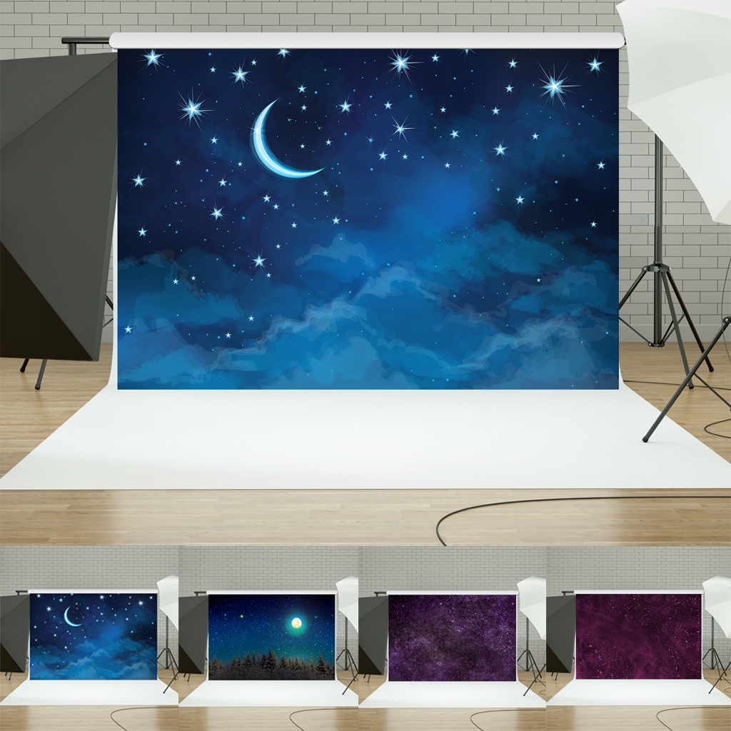 Starry Night Sky Photo Backdrop Photography Background Studio Shooting Props ofPn