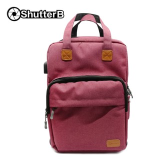 กระเป๋าใส่กล้อง ใส่โน๊ตบุ๊ค SHUTTER B F026B Backpack with USB Charging Port Notebook 14 นิ้ว