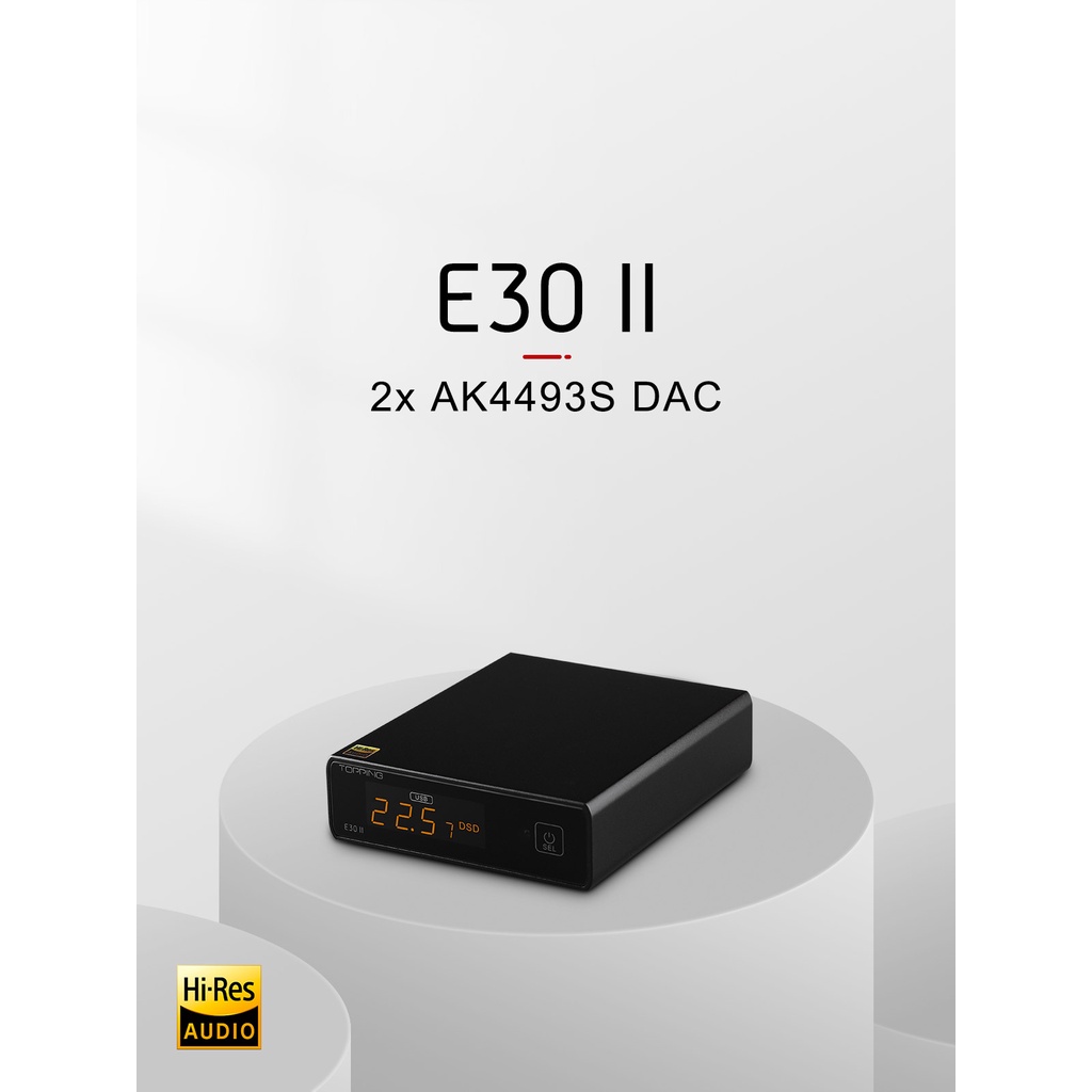 Topping E30 II ตัวถอดรหัส 2*AK4493S DAC Hi-Res Audio XMOS AU208 Touch Operation E30II พร้อมรีโมตคอนโทรล DAC