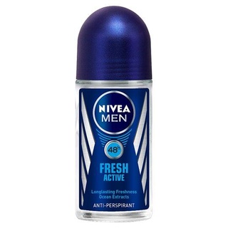 Nivea นีเวีย เมน เฟรช แอคทีฟ โรลออน ลดเหงื่อและระงับกลิ่นกาย สำหรับผู้ชาย 50มล. (8850029816401)