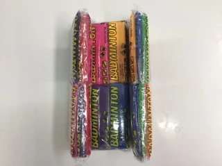 ผ้าพันด้ามไม้แบดมินตัน cotton 100% (แพ็ค 12 ชิ้น)