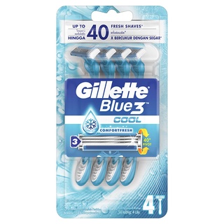 Free Delivery Gillette Blue3 Ice Razor 4pcs. Cash on delivery