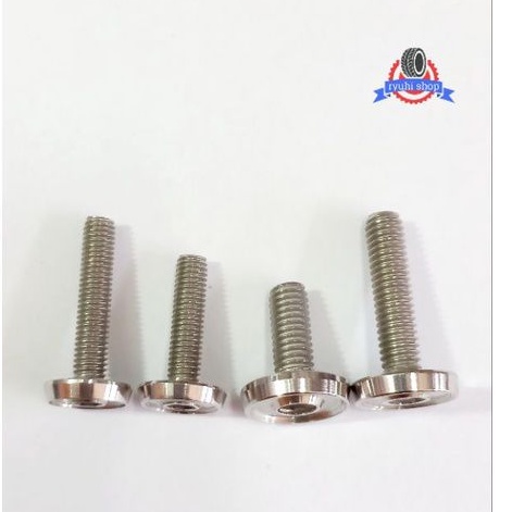 น็อตเลสชุดสีลายสนาม งานกลึงมือ เบอร์6(M4), เบอร์8(M5), เบอร์10(M6) ** ราคาต่อ 1 ตัว ** - รูปที่ 3