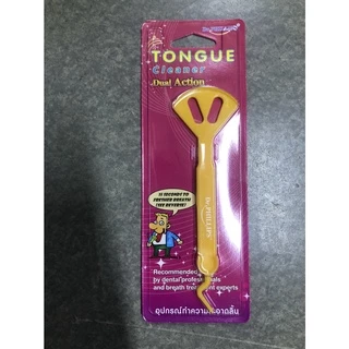 แปรงขูดลิ้น ที่ขูดลิ้น พร้อมที่แคะซอกฟัน Dr.Phillips Tongue Cleaner Dual Action (สุ่มสี)