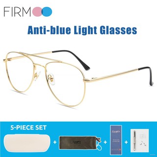 ♛♚▽【FBOM1782】Firmoo Anti Blue light แว่นตาแว่นตาสำหรับเล่นเกมคอมพิวเตอร์ Full Rim Gorgeous Aviator กรอบแว่นตาโลหะกรอบแว่