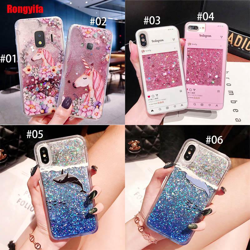 Huawei Y9 2019 Honor 8A 8C Note 10 9 10 Lite 9i P smart Case Quicksand Liquid Whale Unicorn Bling Glitter Soft Cover