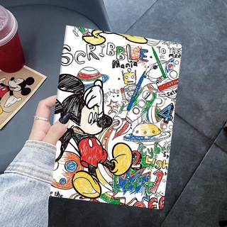 Doodle Mickey for เคสไอแพด   mini 5 6 เคส   air 1 2 3 4 5   pro 11 10.2 gen 7/8/9 Airbag tri-fold pen slot case