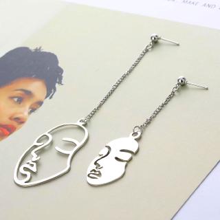 2020 New Arrival Abstract Stylish Hollow Out Face Dangle Earrings Girls Statement Drop Earrings Statement Earrings