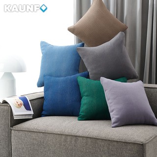 Kaunfo 45X45CM ปลอกหมอนสีทึบห้องนอนเบาะโซฟาผ้านุ่มสบาย