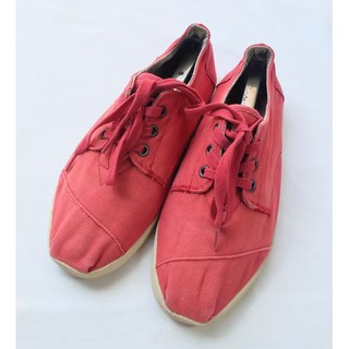 Toms Shoes Paseo Size 7US / 40EU / 25 CM. สีแดง มือสอง ของแท้