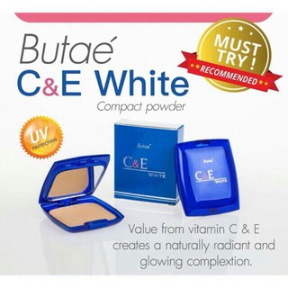 แป้งบูเต้รุ่นใหม่ค่ะ Butae C&amp;E White Powder UV Protection 12g    แป้งพัฟผสมรองพื้น สูตรพิเศษ