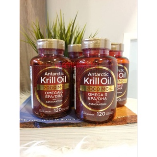 ✨️พร้อมส่ง✨️Antarctic Krill Oil 2000 mg 120 Softgels | Omega-3 EPA, DHA, with Astaxanthin