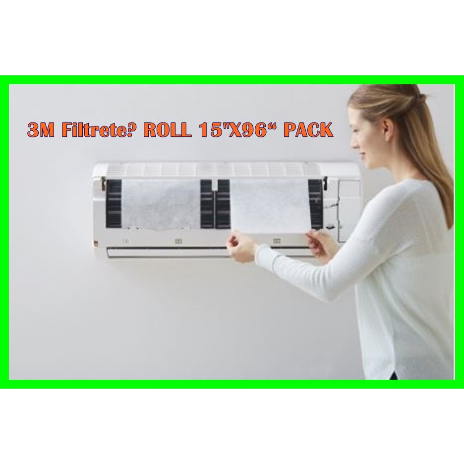 แผ่นดักจับสิ่งแปลกปลอมในอากาศ ฟิลทรีตท์ 3M Filtrete™ ROLL 15"X96“ PACK สามารถดูดไรฝุ่น ละอองเกสร และ