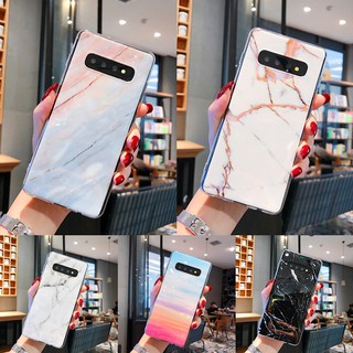 เคสโทรศัพท์มือถือพิมพ์ลายหินอ่อน สำหรับ Samsung Galaxy A7 2018 A9 2018 A6 Plus 2018 A6 2018 A70 A50 A30 A20 A10 M10 S9