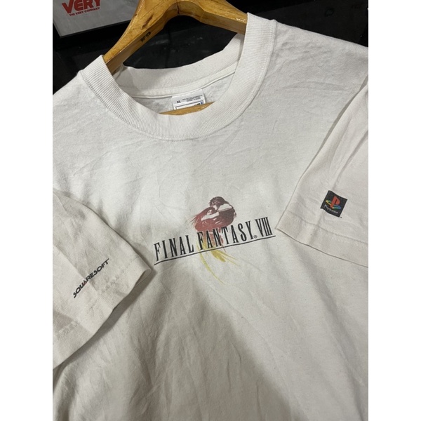 เสื้อยืดเกมส์มือสอง RARE!!! VINTAGE 1999 FINAL FANTASY VIII 8 PLAYSTATION 1 SQUARESOFT PROMO VIDEO G