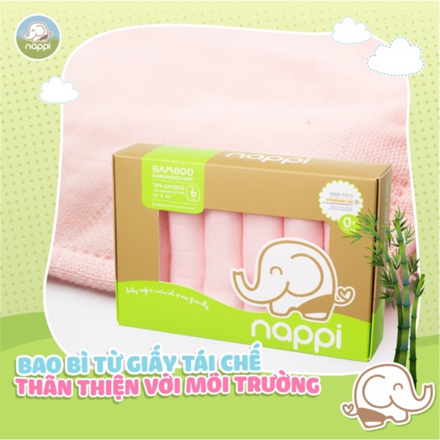 ชุดผ้าเช็ดตัวนม Nappi 6c