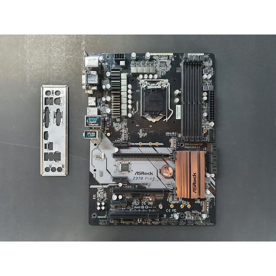 Mainboard ASRock Z370 Pro4 มือสอง มีประกันศูนย์ Shopee Thailand