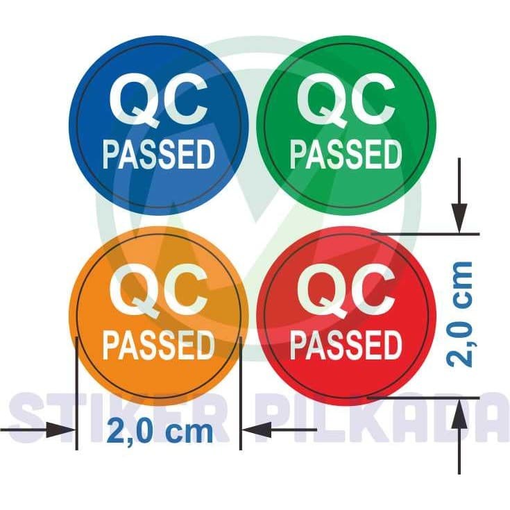 QC PASS STICKER 3X3CM (MINIMUM ORDER 100PCS)