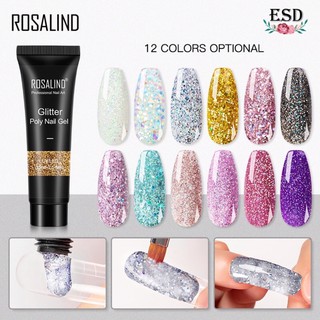 Rosalind โพลี่เจลผสมกริสเตอร์ สำหรับต่อเล็บ อย่างดี สวย แข็งแรง ขนาด 15 g. มีเก็บปลายทาง