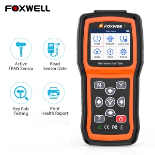 Foxwell T1000 TPMS เครื่องมือทริกเกอร์เซนเซอร์ตรวจสอบความดันลมยางรถยนต์ TPMS